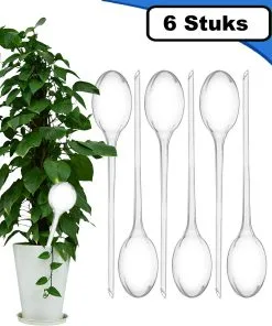 Summer Spark Waterdruppelaar Voor Planten 6 Stuks Transparant – 27 CM X 8 CM – 250 ML – Automatisch Watergeefsysteem Voor Kamerplanten – Planten Watergever Met Druppelsysteem – Waterbol