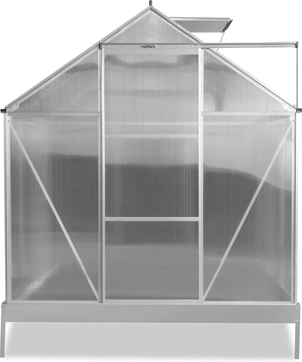 FUXTEC Tuinkas 5,9m² - Broeikas - Kweekkas - Hobbykas - Aluminium/holle Kamerplaat - FX-GWH159 10 FUXTEC Tuinkas 5,9m² - Broeikas - Kweekkas - Hobbykas - Aluminium/holle Kamerplaat - FX-GWH159 - Afbeelding 10