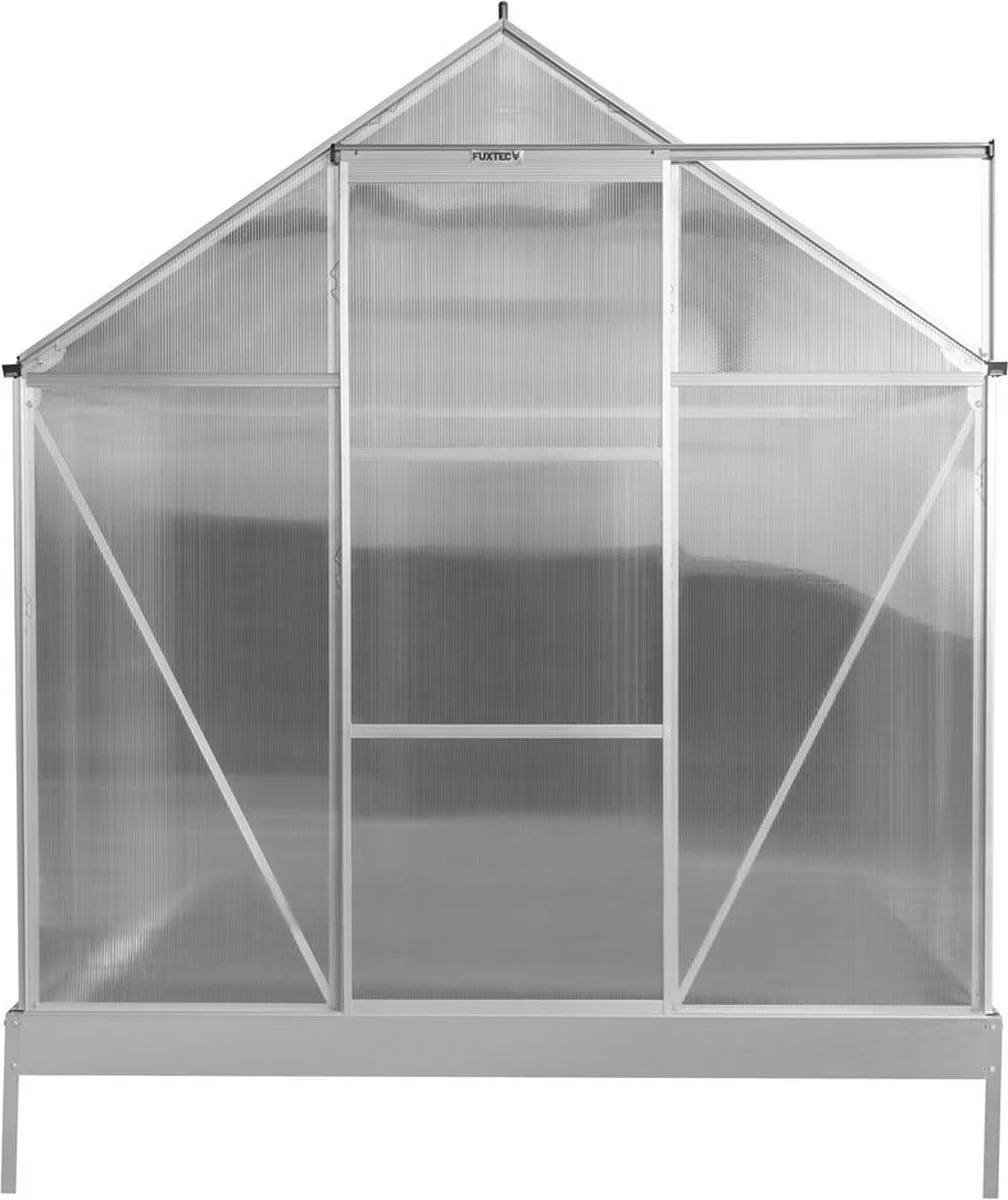 FUXTEC Tuinkas 5,9m² - Broeikas - Kweekkas - Hobbykas - Aluminium/holle Kamerplaat - FX-GWH159 2 FUXTEC Tuinkas 5,9m² - Broeikas - Kweekkas - Hobbykas - Aluminium/holle Kamerplaat - FX-GWH159 - Afbeelding 2