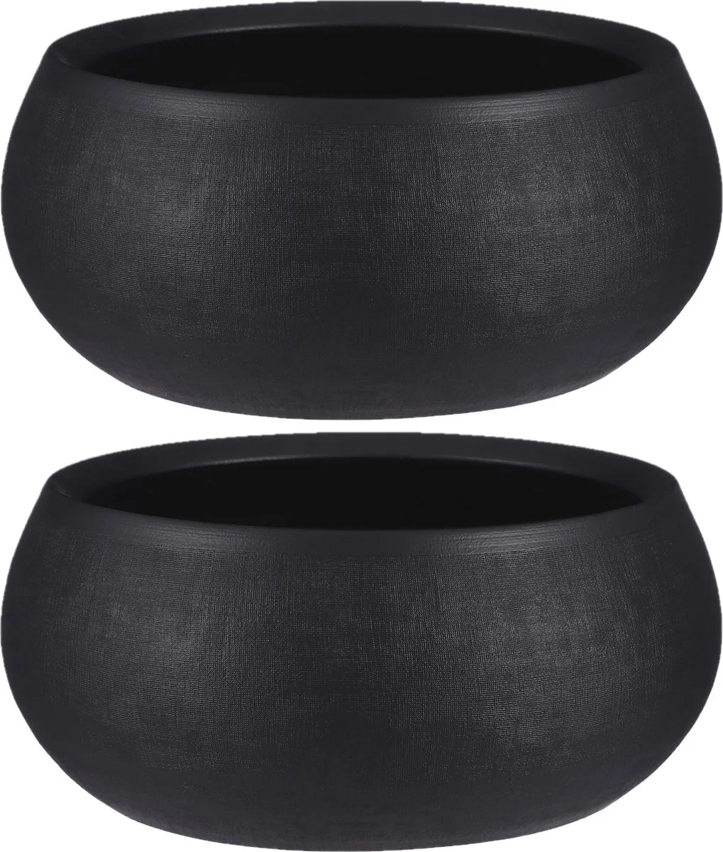 Mica Decorations Douro Ronde Schaal - H14 X Ø34cm - Terracotta - Zwart 2 Mica Decorations Douro Ronde Schaal - H14 X Ø34cm - Terracotta - Zwart - Afbeelding 2