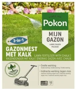 Pokon Gazonmest Met Kalk - 2kg - Mest - Geschikt Voor 30m² - 120 Dagen Voeding -Bloem Garden Verkoop 1022x1200