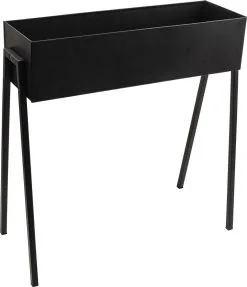 Mullrose Gusta - Plantenbak - Zwart - 58x18x63cm