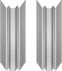 Deuba Kasklemmen RVS - 100 Stuks – Afmeting 85 X 30 X 1,5 Mm – Zilver