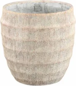 PTMD COLLECTION PTMD Sary Bloempot - 30 X 30 X 30 Cm - Cement - Créme