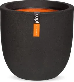 Capi Europe - Bloempot Bol Smooth NL - 35x34 - Zwart - Voor Binnen En Buiten - KBL932