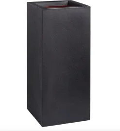 Capi Europe - Bloempot Rechthoek Smooth NL - 36x36x79 - Zwart - Voor Binnen En Buiten - KBL952 -Bloem Garden Verkoop 1106x1200 1