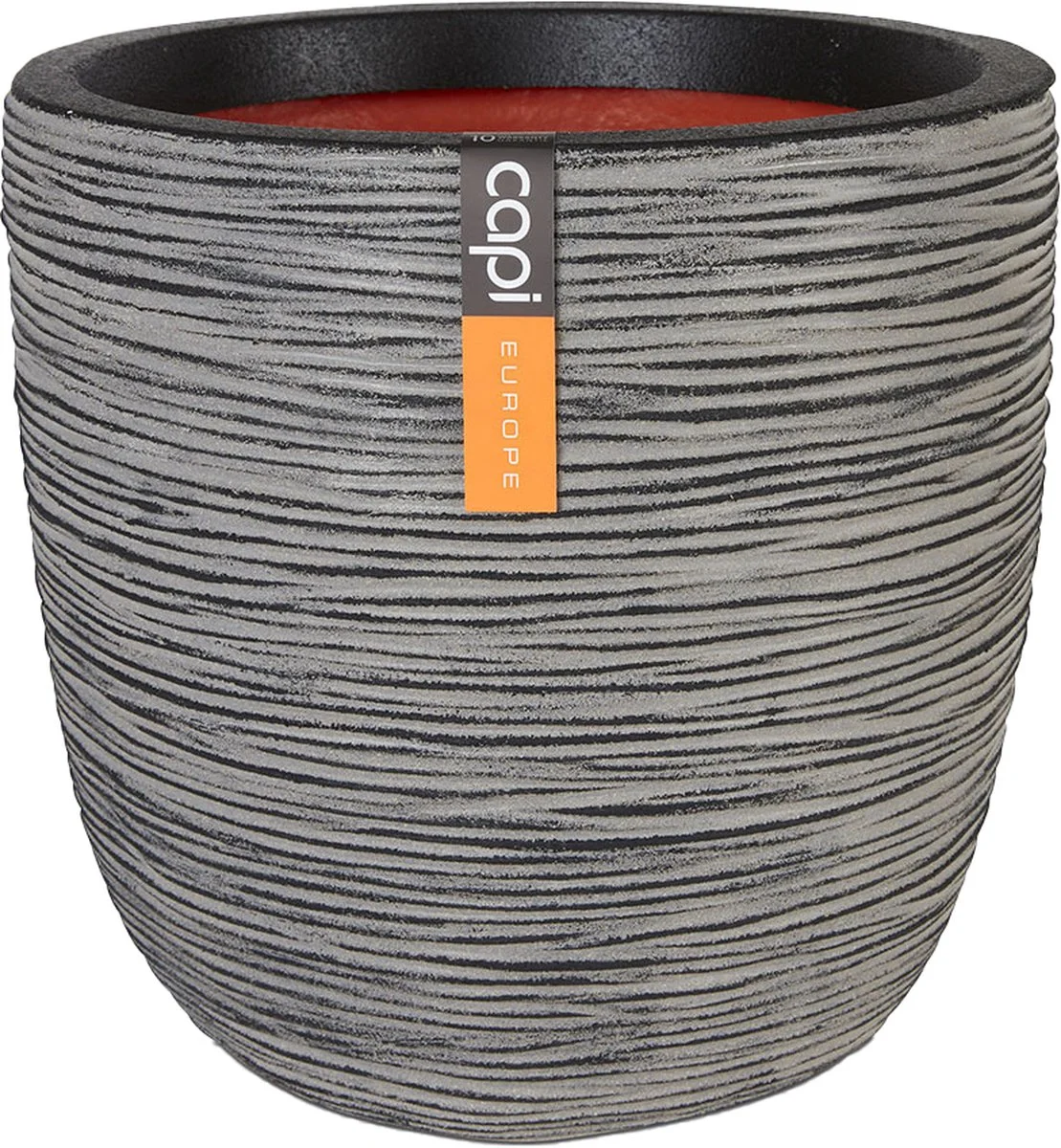 Capi Europe - Bloempot Bol Rib NL - 35x34 - Antraciet - Voor Binnen En Buiten - KOFZ932 8 Capi Europe - Bloempot Bol Rib NL - 35x34 - Antraciet - Voor Binnen En Buiten - KOFZ932 - Afbeelding 8