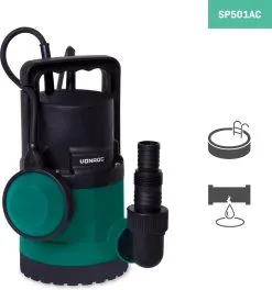 VONROC GARDEN VONROC Dompelpomp/Waterpomp 300W - 6500l/h - Voor Schoon En Licht Vervuild Water - Met Vlotter -Bloem Garden Verkoop 1123x1200 7