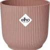 Elho Vibes Fold Rond Wielen 35 - Bloempot Voor Binnen - Ø 34.9 X H 32.4 Cm - Delicaat Roze