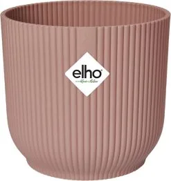 Elho Vibes Fold Rond Wielen 35 - Bloempot Voor Binnen - Ø 34.9 X H 32.4 Cm - Delicaat Roze
