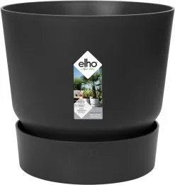 Elho Greenville Rond 30 - Grote Bloempot Voor Buiten - Gemaakt Van Gereycled Plastic - Ø 29.5 X H 27.8 Cm - Living Black -Bloem Garden Verkoop 1134x1200 3