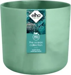 Elho The Ocean Collection Round 22cm - Bloempot Voor Binnen - 100% Gerecycled Materiaal - Gemaakt Met Zeeafval - Ø 22.3 X H 20.4 Cm - Pacifisch Groen -Bloem Garden Verkoop 1134x1200 6