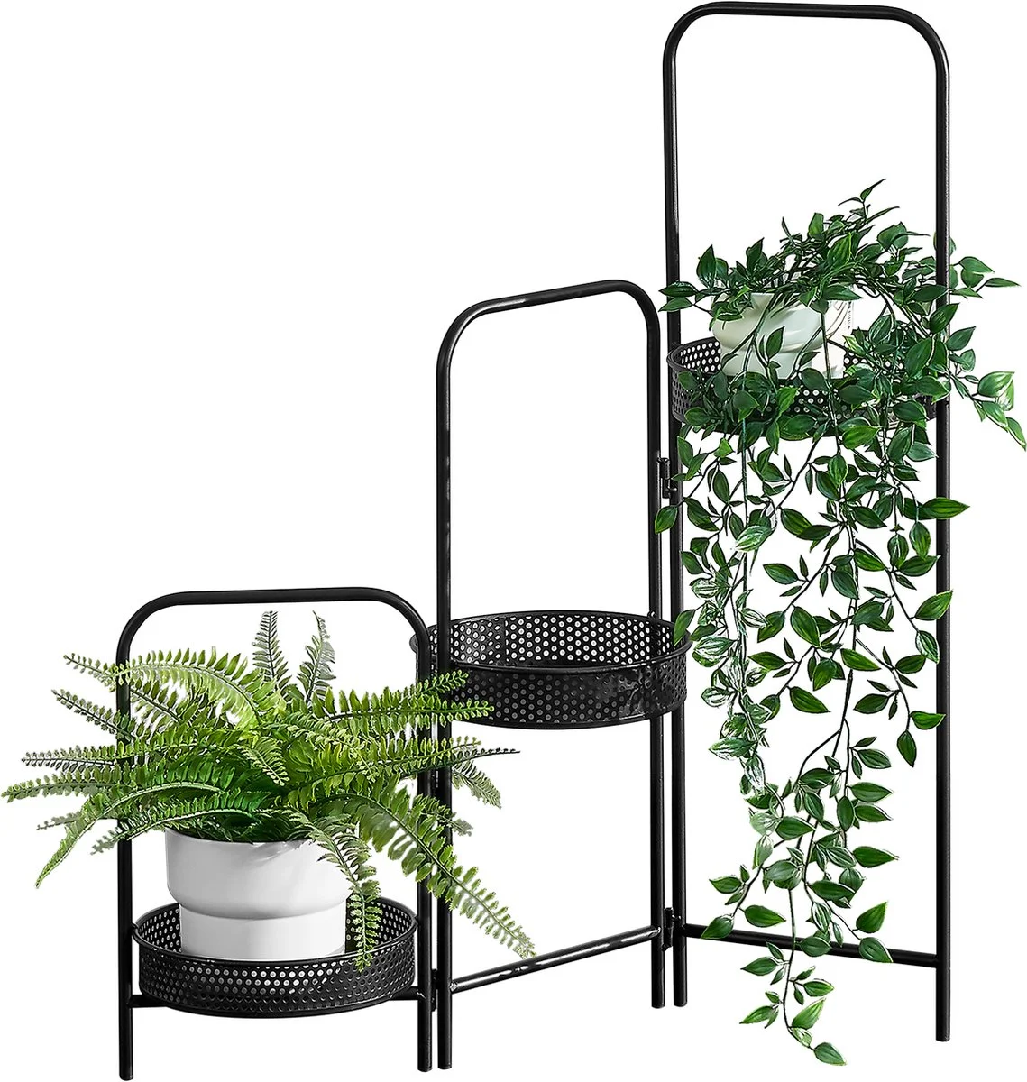 En.casa Plantenstandaard Vrasene Metaal 75x68x20 Cm Zwart 1 En.casa Plantenstandaard Vrasene Metaal 75x68x20 Cm Zwart