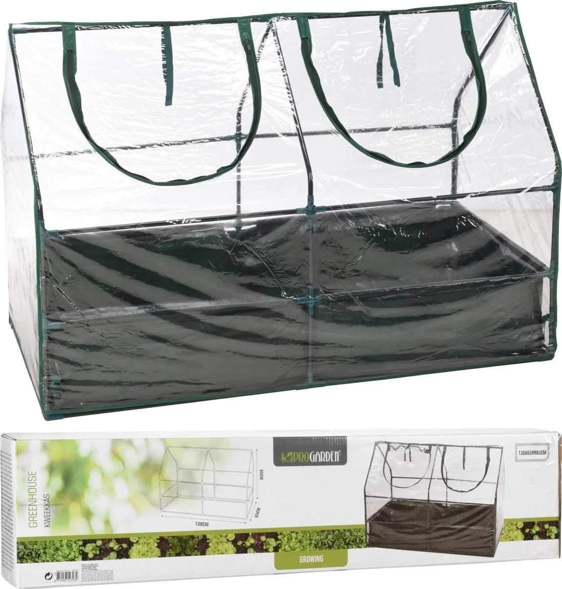 Pro Garden Kweekkas Met Bodem 130x65x85cm - Broeikas 2 Pro Garden Kweekkas Met Bodem 130x65x85cm - Broeikas - Afbeelding 2