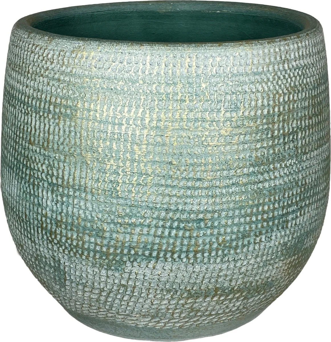 HS Potterie Tokio Bloempot Blauw Aqua D28 X H26 Cm - Nieuwe Collectie 1 HS Potterie Tokio Bloempot Blauw Aqua D28 X H26 Cm - Nieuwe Collectie