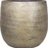 Floran Luxe Plantenpot/bloempot Goud Mira Van Keramiek 24 Cm - Keramische Plantenpotten/plantenbakken