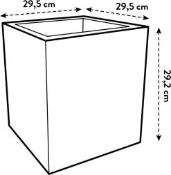 Elho Vivo Next Vierkant 30 - Plantenbak Voor Binnen & Buiten - Ø 29.5 X H 29.5 Cm - Zwart/Living Black -Bloem Garden Verkoop 1174x1200 2