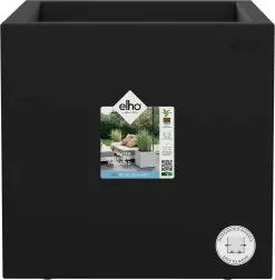 Elho Vivo Next Vierkant 30 - Plantenbak Voor Binnen & Buiten - Ø 29.5 X H 29.5 Cm - Zwart/Living Black