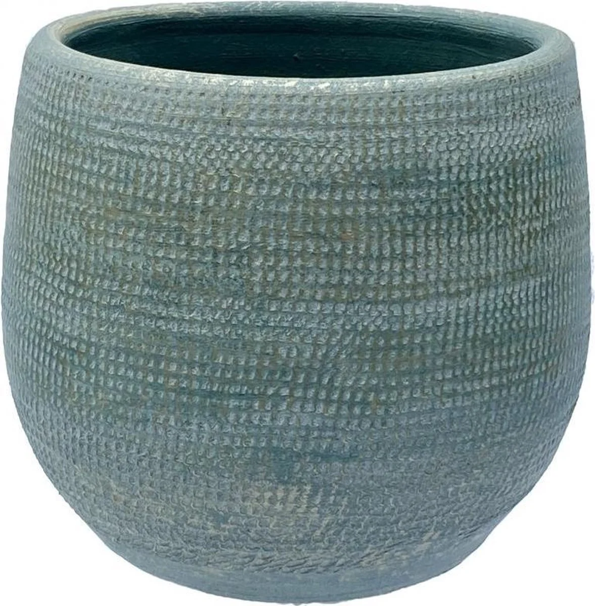 HS Potterie Tokio Bloempot Blauw Aqua D28 X H26 Cm - Nieuwe Collectie 6 HS Potterie Tokio Bloempot Blauw Aqua D28 X H26 Cm - Nieuwe Collectie - Afbeelding 6