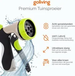 Goliving Tuinslang Flexibel - 30 Meter - Uitrekbare Tuinslang Sproeier - Tuinsproeier - Zwart - Acht Standen - Met Opbergtas -Bloem Garden Verkoop 1180x1200 2