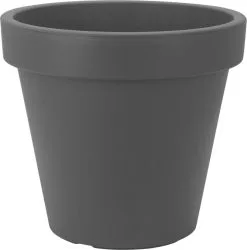 Relaxwonen Kunststof Bloempot Antraciet Ø40 Cm - Hoogte 35 Cm