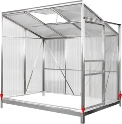 Deuba Broeikas Fundament Verzinkt – 190x122cm - Incl. Montagemateriaal