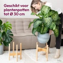Gadgy Bamboe Plantenstandaard 2 St - Plantentafel - Plantentafeltje Voor Binnen - Plantenrek - Uitschuifbaar - Hout - Ø 20 Tot 30 Cm -Bloem Garden Verkoop 1198x1200 1
