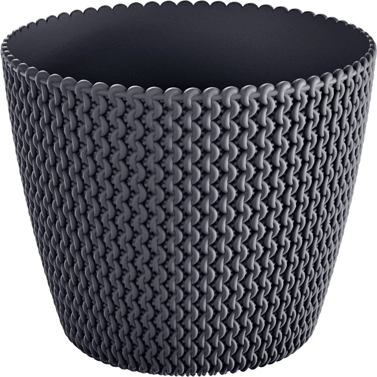 Prosperplast 1x Kunststof Splofy Bloempotten 30 Cm Antraciet - Bloempotten/plantenpotten Voor Binnen En Buiten 1 Prosperplast 1x Kunststof Splofy Bloempotten 30 Cm Antraciet - Bloempotten/plantenpotten Voor Binnen En Buiten