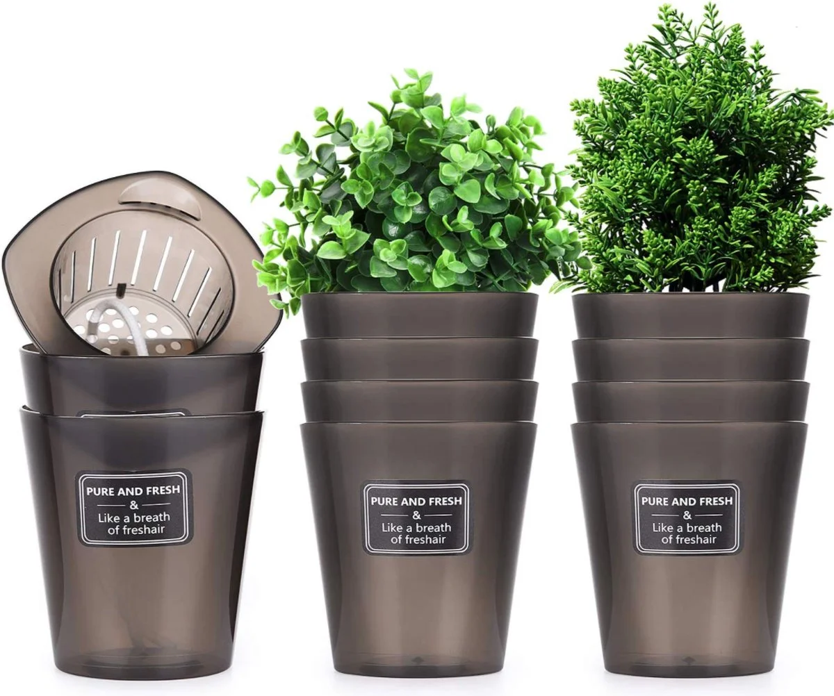 Merkloos Kruidenpot Waterreservoir Verse Kruiden Plantenpot Met Watergeefsysteem Voor Vensterbank Keuken Kruidentuin Binnen Set Van 10 Stuks Zwart 1 Merkloos Kruidenpot Waterreservoir Verse Kruiden Plantenpot Met Watergeefsysteem Voor Vensterbank Keuken Kruidentuin Binnen Set Van 10 Stuks Zwart