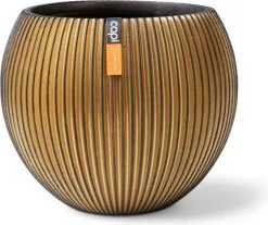Capi Europe - Vaas Bol Groove XL - 39x33 - Goud - Bloempot Voor Binnen - Opening ⌀24 - GVGB270 -Bloem Garden Verkoop 1200x1007 2