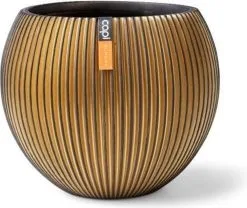 Capi Europe - Vaas Bol Groove XL - 63x51 - Goud - Bloempot Voor Binnen - Opening ⌀42 - GVGB271 -Bloem Garden Verkoop 1200x1012