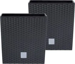 Prosperplast Kunststof Rato Rotan Bloempot/plantenpot Met Binnenpot Antraciet 40 Cm - Bloempotten Voor Binnen En Buiten -Bloem Garden Verkoop 1200x1031