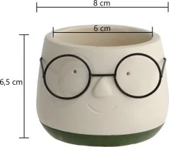 Comforder 2x Bloempot Met Gezicht - Ø8 X H6,5 Cm - Bloempotten Voor Binnen Met Bril/Face/Hoofd 12 Comforder 2x Bloempot Met Gezicht - Ø8 X H6,5 Cm - Bloempotten Voor Binnen Met Bril/Face/Hoofd -Bloem Garden Verkoop 1200x1045