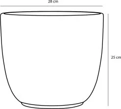 Mica Decorations Tusca Bloempot - H25 X Ø28 Cm - Mat - Zwart -Bloem Garden Verkoop 1200x1084 1