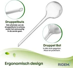 Ridem Waterdruppelaar Voor Planten - Irrigatiesysteem- Waterbol - Druppelsysteem - Watergeefsysteem Voor Kamerplanten - Plantenwatergever -6 Stuks - Transparant 11 Ridem Waterdruppelaar Voor Planten - Irrigatiesysteem- Waterbol - Druppelsysteem - Watergeefsysteem Voor Kamerplanten - Plantenwatergever -6 Stuks - Transparant -Bloem Garden Verkoop 1200x1116