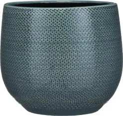 Mica Decorations Gabriel Bloempot - H20 X Ø25 Cm - Keramiek - Blauw