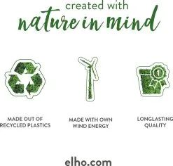 Elho The Ocean Collection Round 22cm - Bloempot Voor Binnen - 100% Gerecycled Materiaal - Gemaakt Met Zeeafval - Ø 22.3 X H 20.4 Cm - Pacifisch Groen -Bloem Garden Verkoop 1200x1148