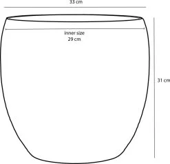 Mica Decorations Lester Bloempot - H31 X Ø33 Cm - Terracotta - Groen -Bloem Garden Verkoop 1200x1149