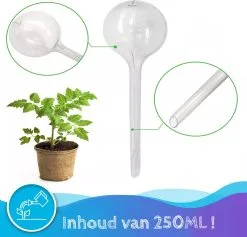 Summer Spark Waterdruppelaar Voor Planten 6 Stuks Transparant – 27 CM X 8 CM – 250 ML – Automatisch Watergeefsysteem Voor Kamerplanten – Planten Watergever Met Druppelsysteem – Waterbol -Bloem Garden Verkoop 1200x1153