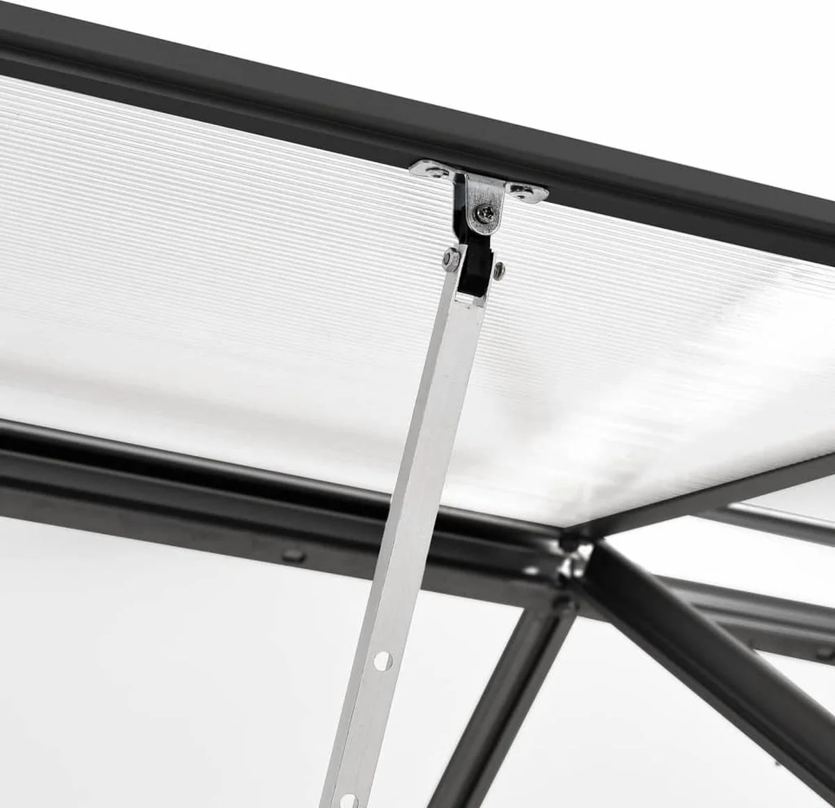 VidaXL Broeikas 1,33 M² Aluminium Antracietkleurig 3 VidaXL Broeikas 1,33 M² Aluminium Antracietkleurig - Afbeelding 3