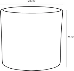 Mica Decorations Era Bloempot - H26 X Ø28 Cm - Wit -Bloem Garden Verkoop 1200x1163
