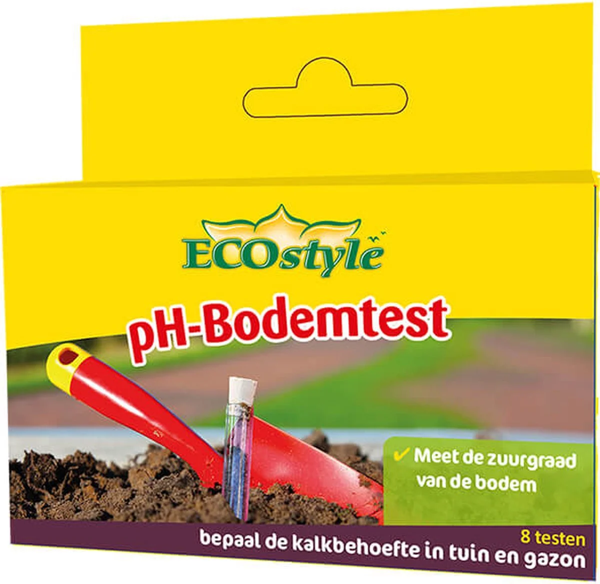 ECOstyle PH Bodemtest - Zuurtegraad Meter Voor Grond - Bepaal Kalk Behoefte Voor Tuin En Gazon - 8 Testen 1 ECOstyle PH Bodemtest - Zuurtegraad Meter Voor Grond - Bepaal Kalk Behoefte Voor Tuin En Gazon - 8 Testen
