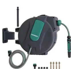 VONROC GARDEN VONROC Automatische Slanghaspel – Incl. 25m Tuinslang, Aansluitslang, Spuitstuk, Koppelingen & Kraanaansluiting -Bloem Garden Verkoop 1200x1170 5