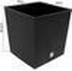 Prosperplast Kunststof Rato Rotan Bloempot/plantenpot Met Binnenpot Antraciet 40 Cm - Bloempotten Voor Binnen En Buiten -Bloem Garden Verkoop 1200x1176