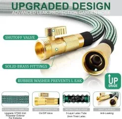 IBright Extra Sterke Uitrekbare Tuinslang - Flexibel - 15 Meter - Inclusief Opbergtas ,Sproeier ,Koppelstuk En Ophanghaak - Groen -Bloem Garden Verkoop 1200x1177 3