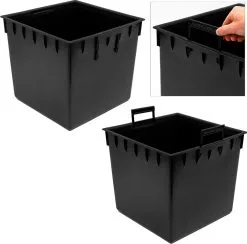 Prosperplast Kunststof Rato Rotan Bloempot/plantenpot Met Binnenpot Antraciet 40 Cm - Bloempotten Voor Binnen En Buiten -Bloem Garden Verkoop 1200x1185