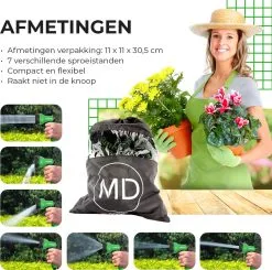 Uitrekbare Tuinslang Tot 15 Meter Van MD-goods ® - Tuinsproeier - Tuin Besproeien - Waterslang - Sproeikop - Groen - Flexibel Elastisch -Bloem Garden Verkoop 1200x1191 10