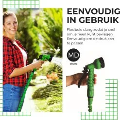 Uitrekbare Tuinslang Tot 15 Meter Van MD-goods ® - Tuinsproeier - Tuin Besproeien - Waterslang - Sproeikop - Groen - Flexibel Elastisch -Bloem Garden Verkoop 1200x1196 5