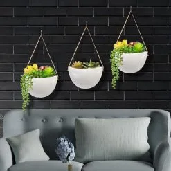 Lido Plantenhanger Keramiek – Set Van 3 – Wit Steen- Hangpot – Hangende Bloempot Plantenpot - 3 Verschillende Koorden - 18 X 11 X 7 Cm 13 Lido Plantenhanger Keramiek – Set Van 3 – Wit Steen- Hangpot – Hangende Bloempot Plantenpot - 3 Verschillende Koorden - 18 X 11 X 7 Cm -Bloem Garden Verkoop 1200x1200 100