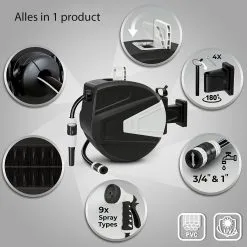 Sens Design Slanghaspel - Tuinslang Haspel - Automatisch - Zwart - 30m -Bloem Garden Verkoop 1200x1200 1005